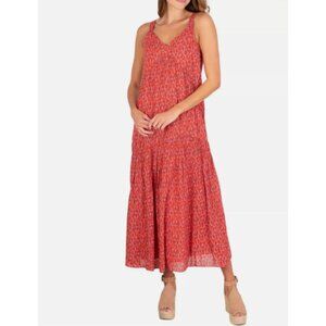 Joie Tiered Sleeveless Maxi Dress Cotton Print Size XXL NWT